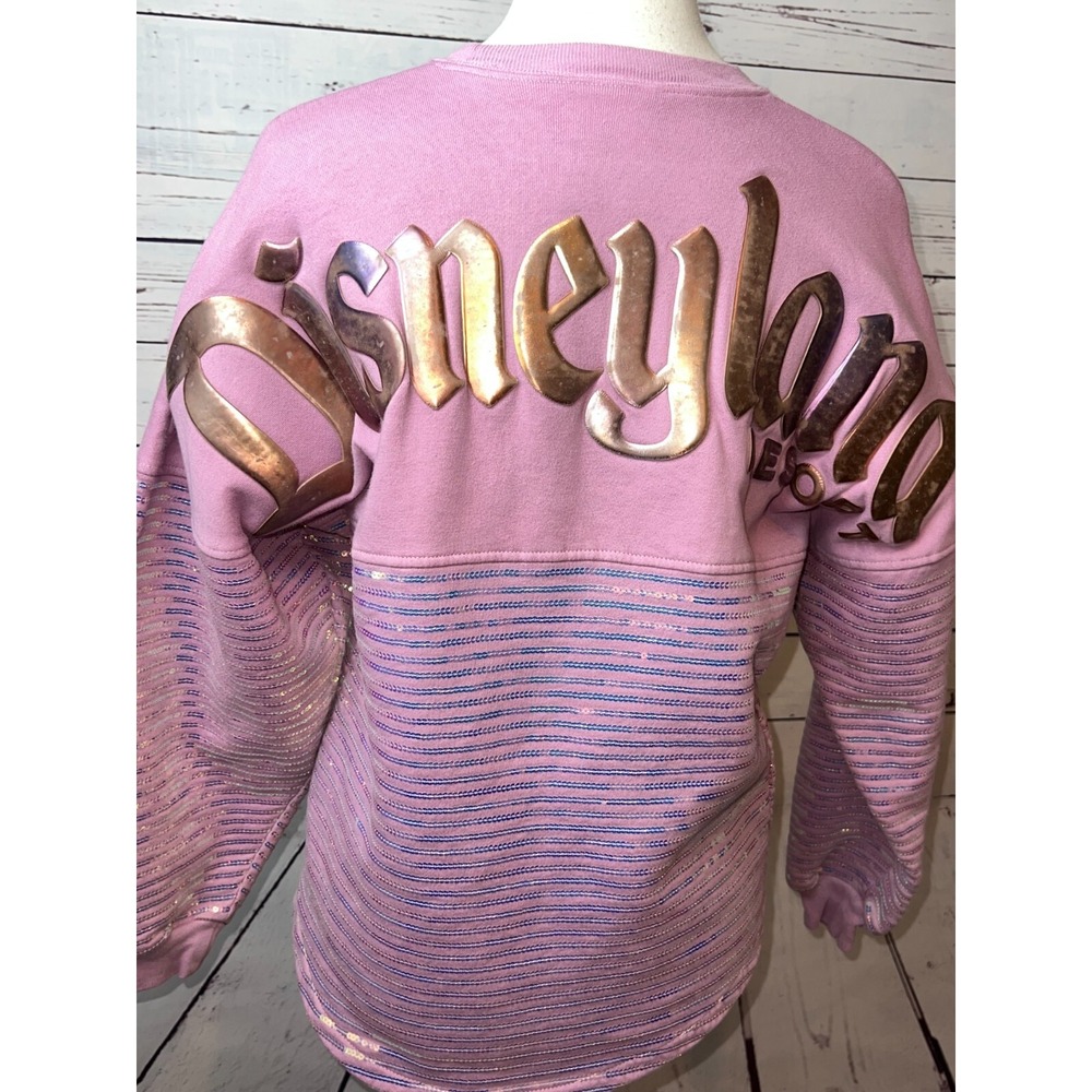 Disneyland Spirit Jersey XS EARidescent Disney Sequins Sweatshirt  Extra Small